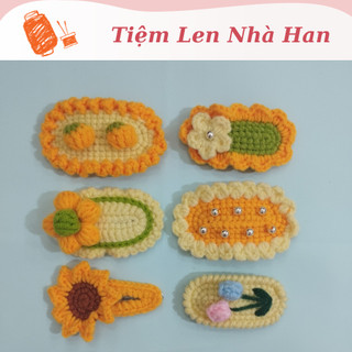 Kẹp tóc bằng len dễ thương