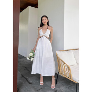 SAP-Đầm cột dây linen xước