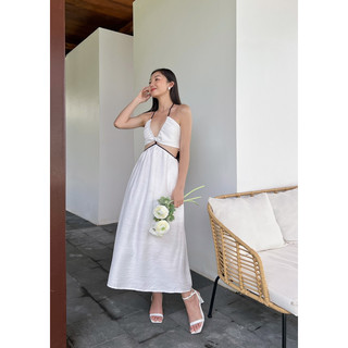 SAP-Đầm cột dây linen xước