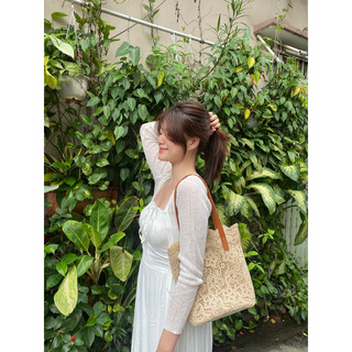 [XẢ KHO] Đầm trắng maxi 2 dây viền ren DD123
