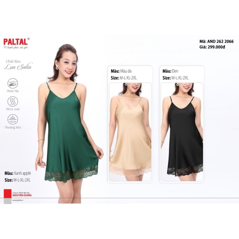 Váy ngủ cao cấp Paltal chất liệu lụa Satin 2622066