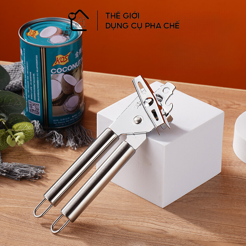 Dụng cụ mở nắp đồ hộp đa năng chất liệu inox, Dụng cụ khui hộp đa năng cầm tay