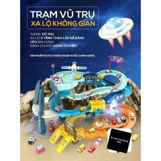 Đồ chơi trạm tàu vũ trụ đường đua sao hỏa 3 tầng space base đi kèm 4 xe ô tô