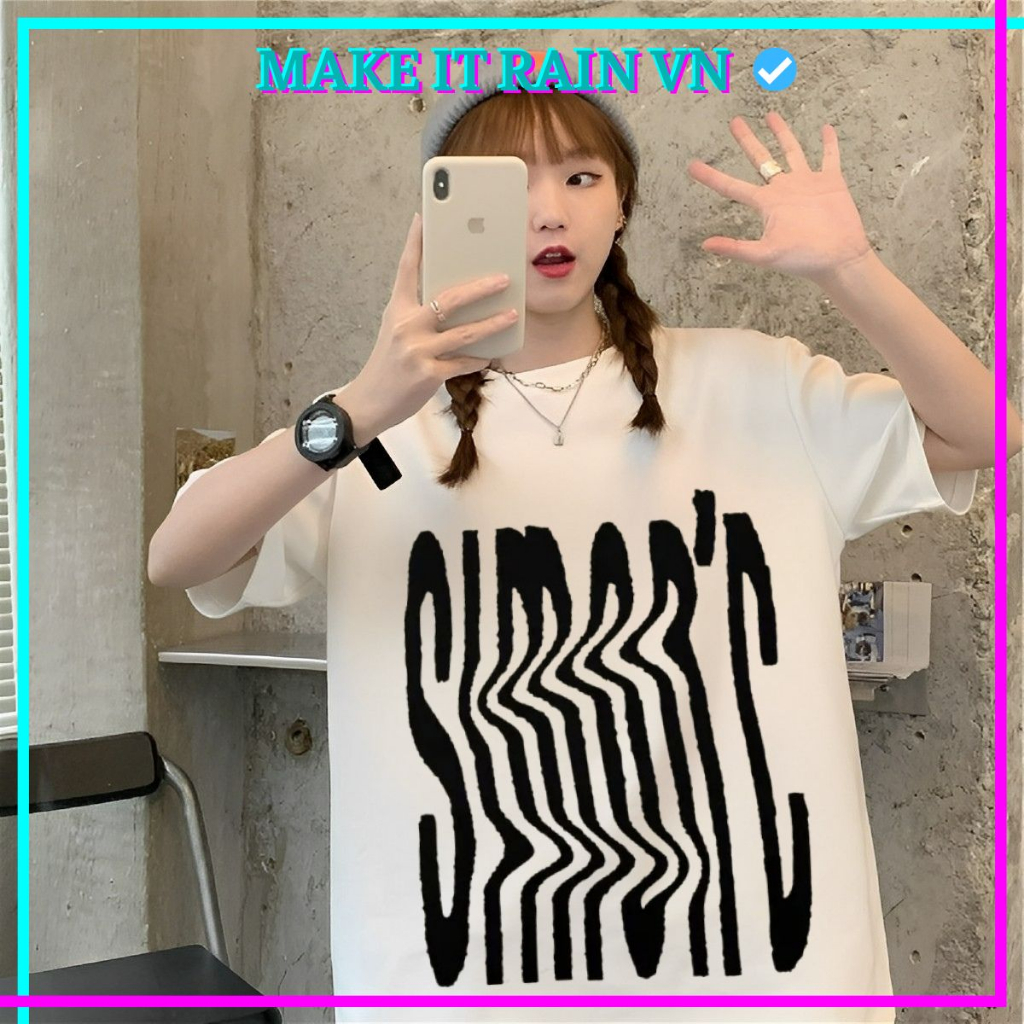 Áo Thun Tay Lỡ Unisex SIMON  Make It Rain VN, Áo Phông Nam Nữ Form Rộng, có hình ảnh video