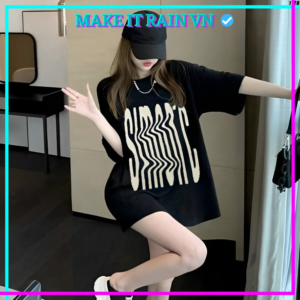 Áo Thun Tay Lỡ Unisex SIMON  Make It Rain VN, Áo Phông Nam Nữ Form Rộng, có hình ảnh video