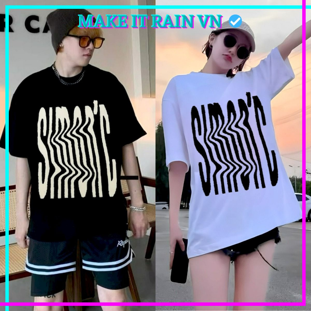 Áo Thun Tay Lỡ Unisex SIMON  Make It Rain VN, Áo Phông Nam Nữ Form Rộng, có hình ảnh video