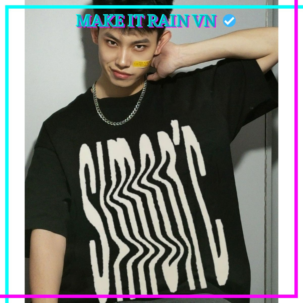 Áo Thun Tay Lỡ Unisex SIMON  Make It Rain VN, Áo Phông Nam Nữ Form Rộng, có hình ảnh video