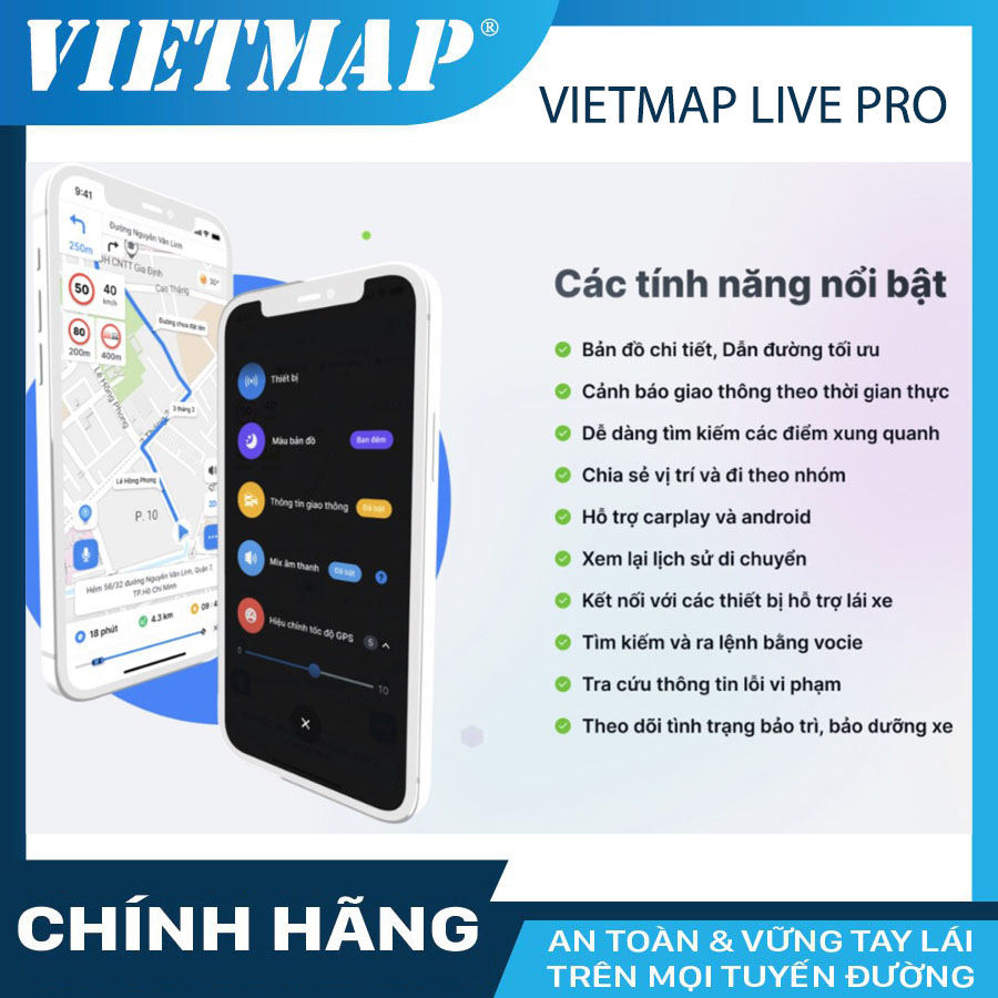 Vietmap Live Pro dẫn đường cho oto có đầy đủ cảnh báo giao thông | BigBuy360 - bigbuy360.vn