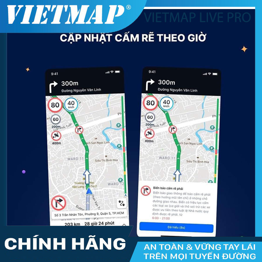 Vietmap Live Pro dẫn đường cho oto có đầy đủ cảnh báo giao thông | BigBuy360 - bigbuy360.vn