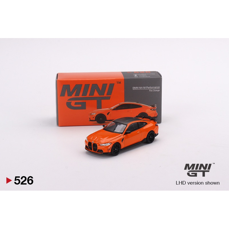 Hobby Store xe mô hình Mini GT #526 BMW M4 M-Performance (G82) Fire Orange - Cam LHD ( Full Box, Full Seal )