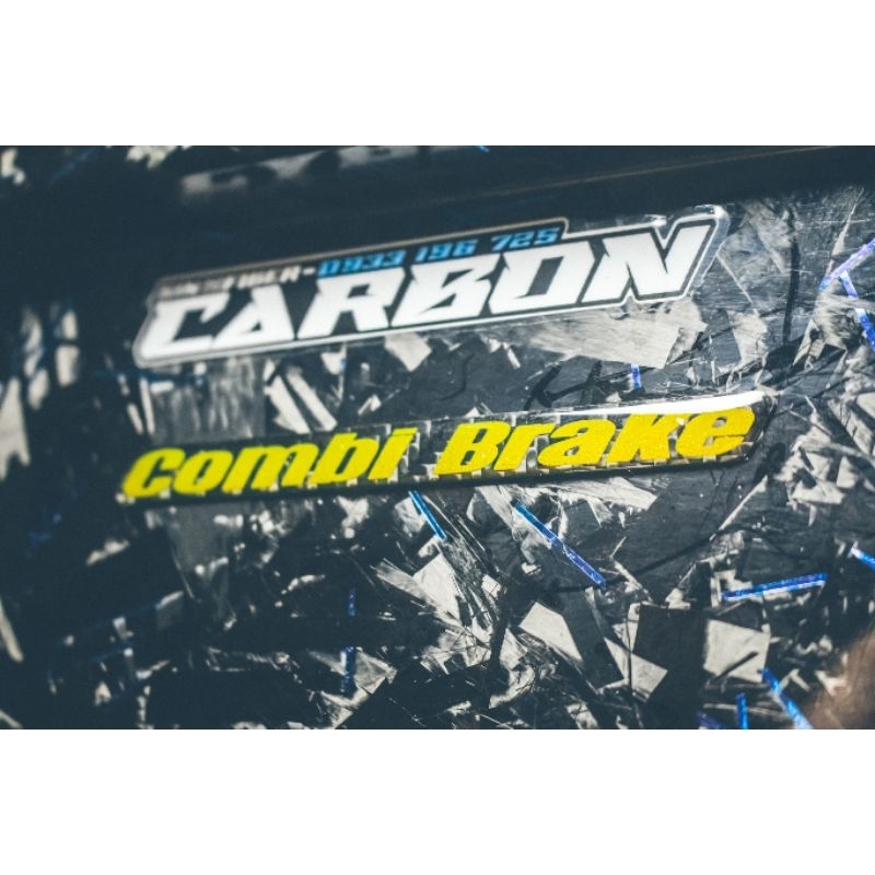 LOGO Combi Brake Dẻo Vàng Đúc Sợi CarbonFiber Cao Cấp