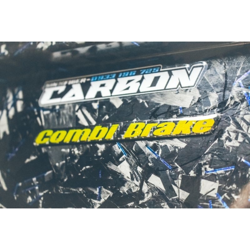 LOGO Combi Brake Dẻo Vàng Đúc Sợi CarbonFiber Cao Cấp
