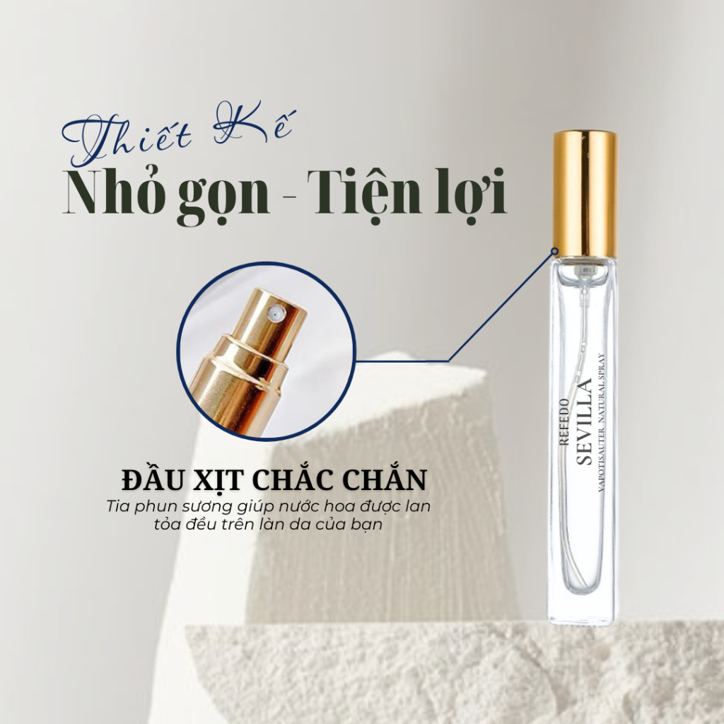 Nước Hoa Nam Thơm Lâu 10ML REFEDO, Tinh dầu nước hoa nam thơm lưu hương lâu dịu nhẹ nhàng