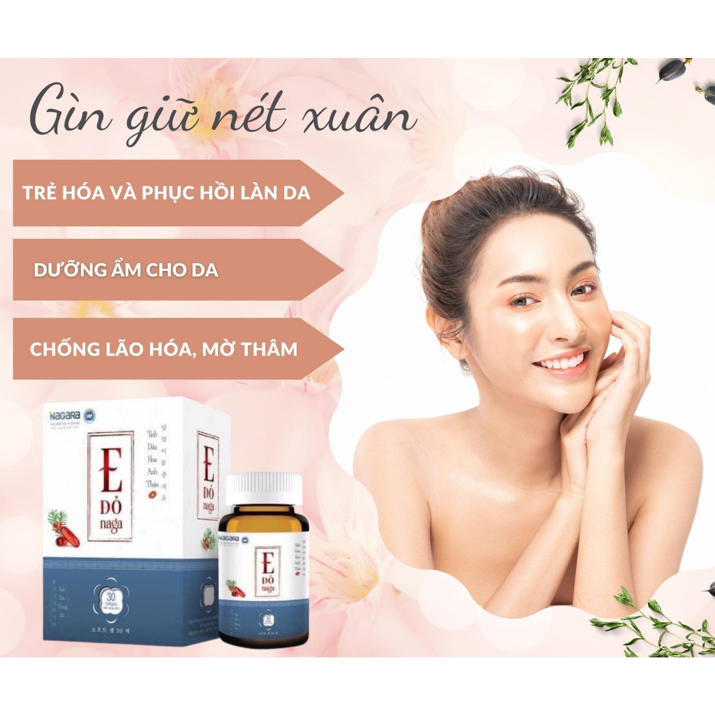 E Đỏ NAGA - Giúp bổ sung vitamin E cho cơ thể, làm đẹp da, giảm nám tàn nhan - DH
