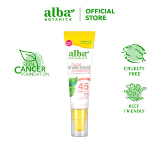 Kem chống nắng mỏng nhẹ dịu da Alba Botanica FACIAL SHEER SHIELD SUNSCREEN SPF 45 không hương liệu 59ml