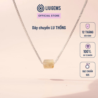 Dây chuyền bạc 925 lu thống đá phong thủy liugems unisex, thời trang, thanh lịch dc06