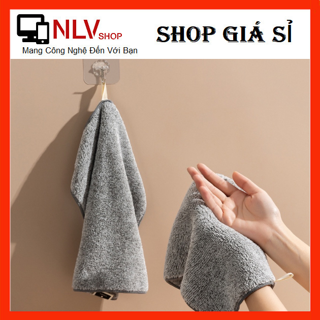 Khăn Lau Bếp, Lau Đa Năng Màu Xám Chất Liệu Dệt Đặc Biệt Từ Sợi Tổng Hợp Giúp Thấm Hút Nhanh, Mềm Mịn Và Không Xù Lông