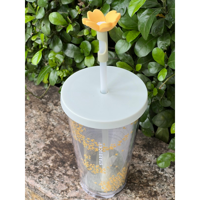Cold Cup Starbucks Stopper Bông Hoa - 16OZ