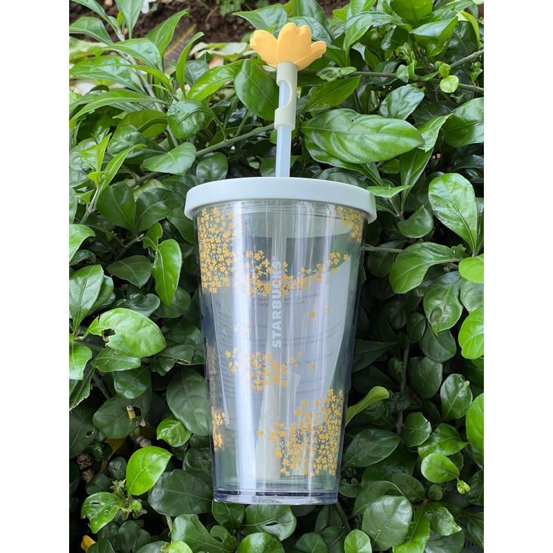 Cold Cup Starbucks Stopper Bông Hoa - 16OZ