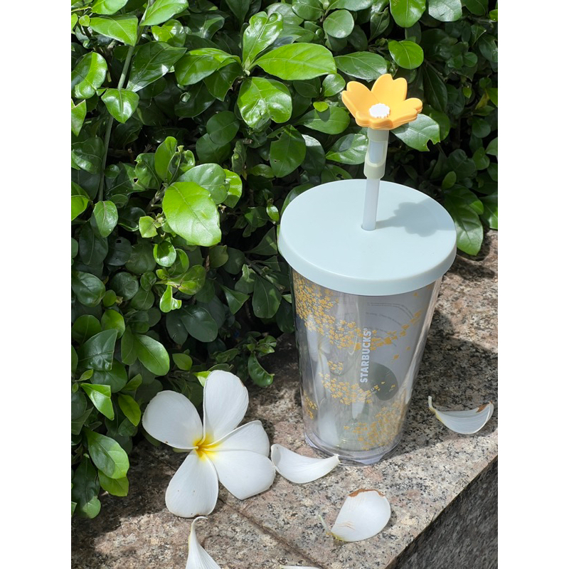 Cold Cup Starbucks Stopper Bông Hoa - 16OZ