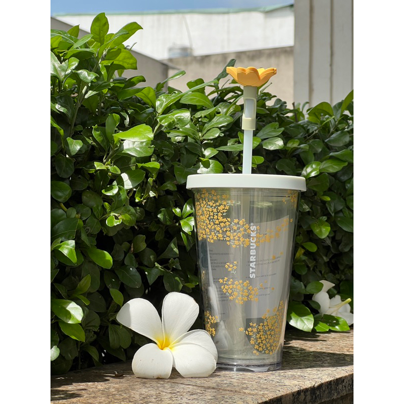 Cold Cup Starbucks Stopper Bông Hoa - 16OZ