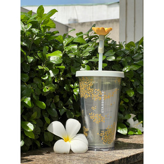Cold Cup Starbucks Stopper Bông Hoa - 16OZ ( 473ml )