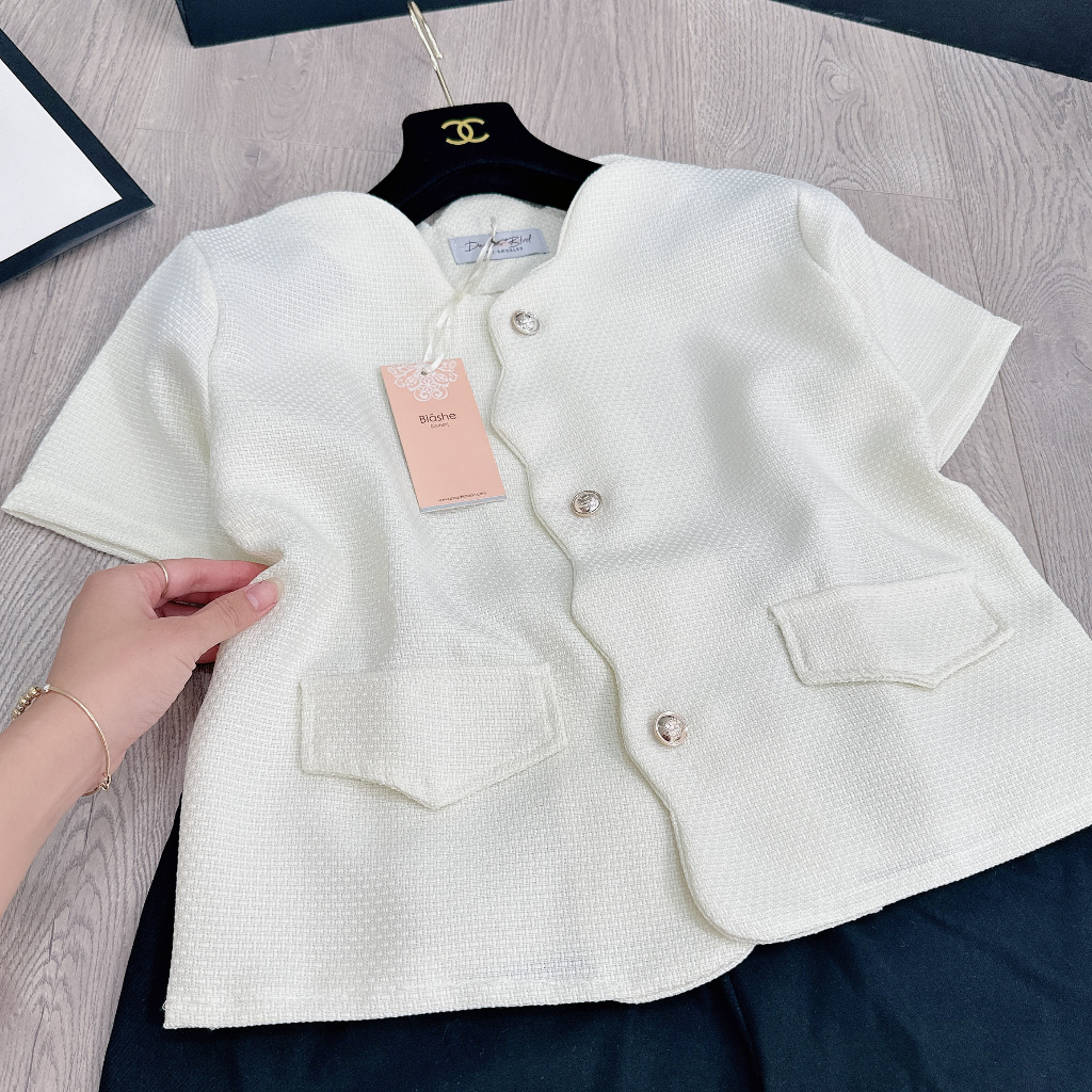 Set áo dạ lượn vạt mix quần sooc siêu hot BN971