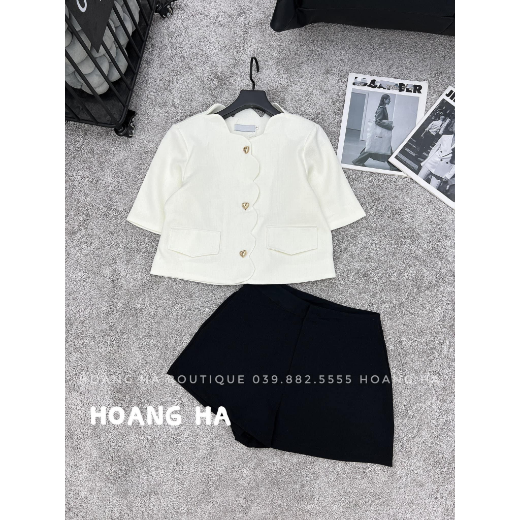 Set áo dạ lượn vạt mix quần sooc siêu hot BN971