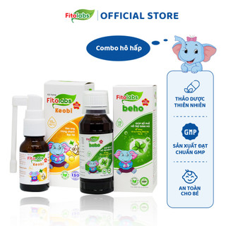 Bộ 2 Sản Phẩm Xịt Họng Keobi Và Siro Beho FITOLABS Giúp Giảm Ho, Long Đờm, Bổ Phế Hết Đau Rát Họng