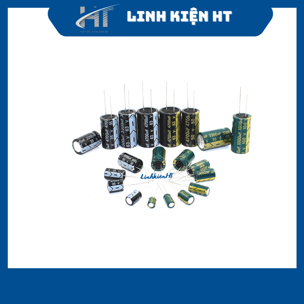 Tụ hóa 50V 10000uF 30x50mm chân cứng JCCON Audio - Linh kiện HT