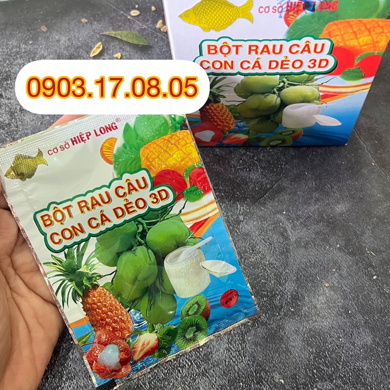 Bột rau câu con cá dẻo 3D Hiệp Long
