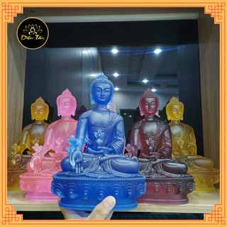 Tượng phật dược sư lưu ly 7 màu cao 31cm tượng mật tông đồ phong thủy, thờ cúng - shop Diệu Tâm