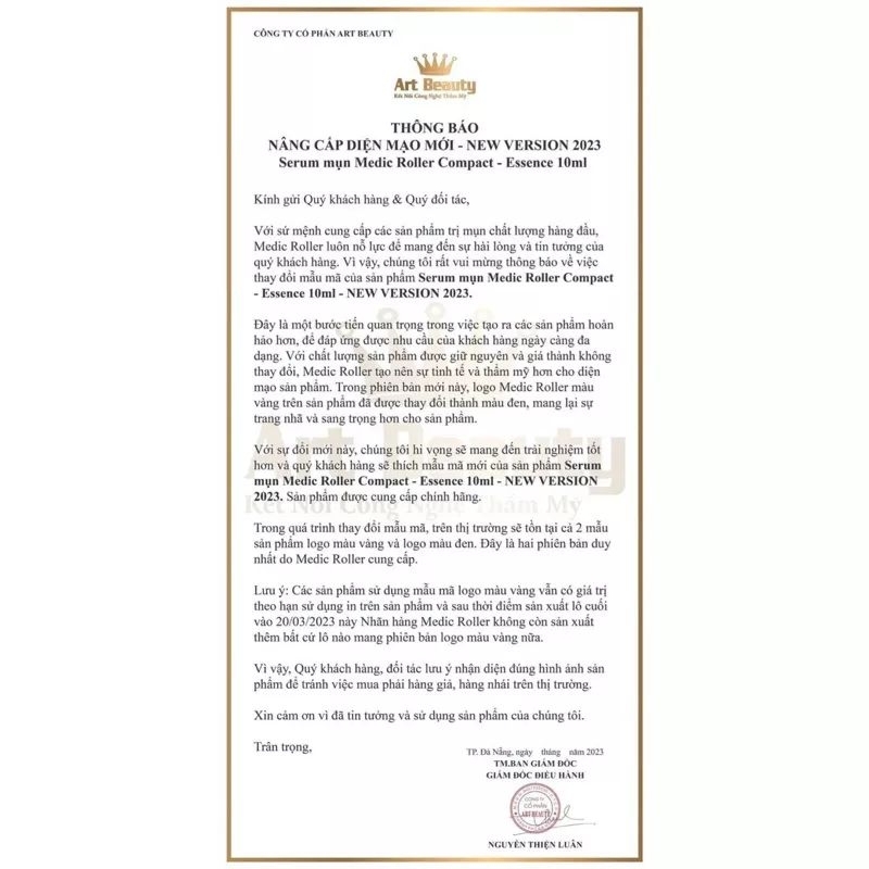 Serum mụn Medicroller Thụy sỹ 10ml