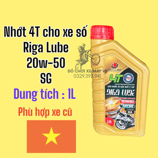 Dầu nhớt xe máy Riga Lube 20W50, Rẻ dùng cho các xe máy cũ