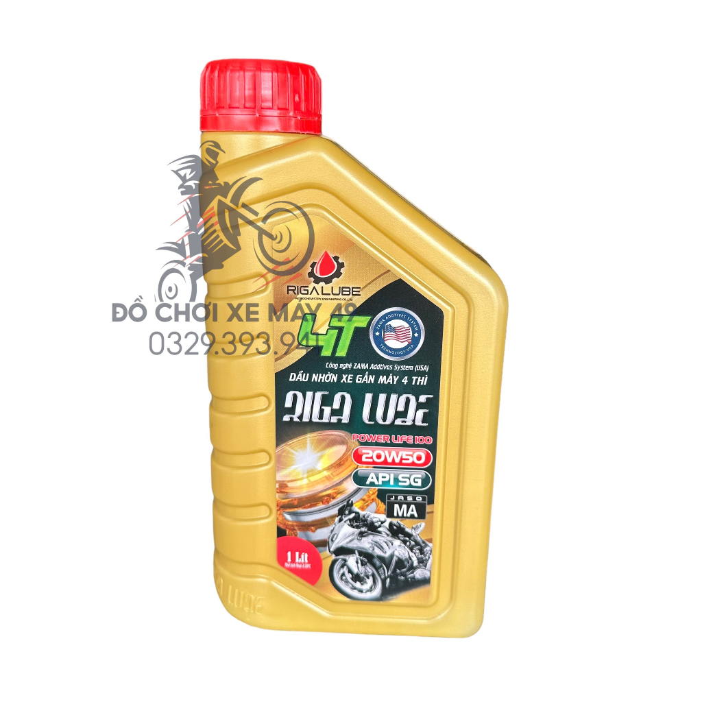 Dầu nhớt xe máy Riga Lube  20W50, Rẻ dùng cho các xe máy cũ