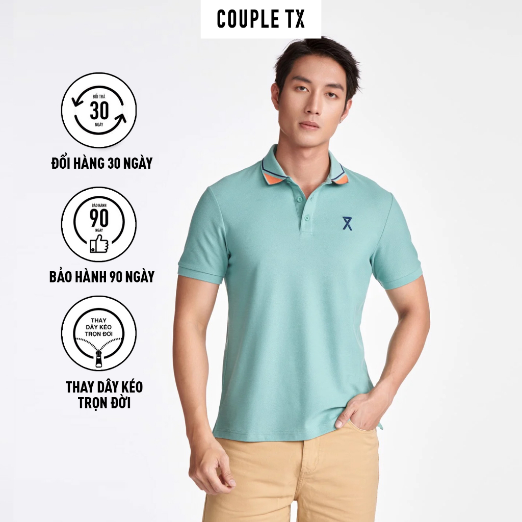 Áo Polo Nam Nữ Couple TX Pique Mắt Bo Kiểu PO 032