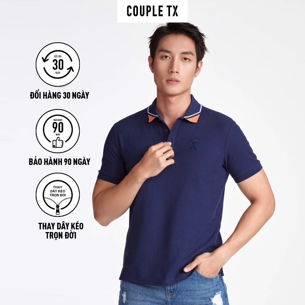 Áo Polo Nam Nữ Couple TX Pique Mắt Bo Kiểu PO 032