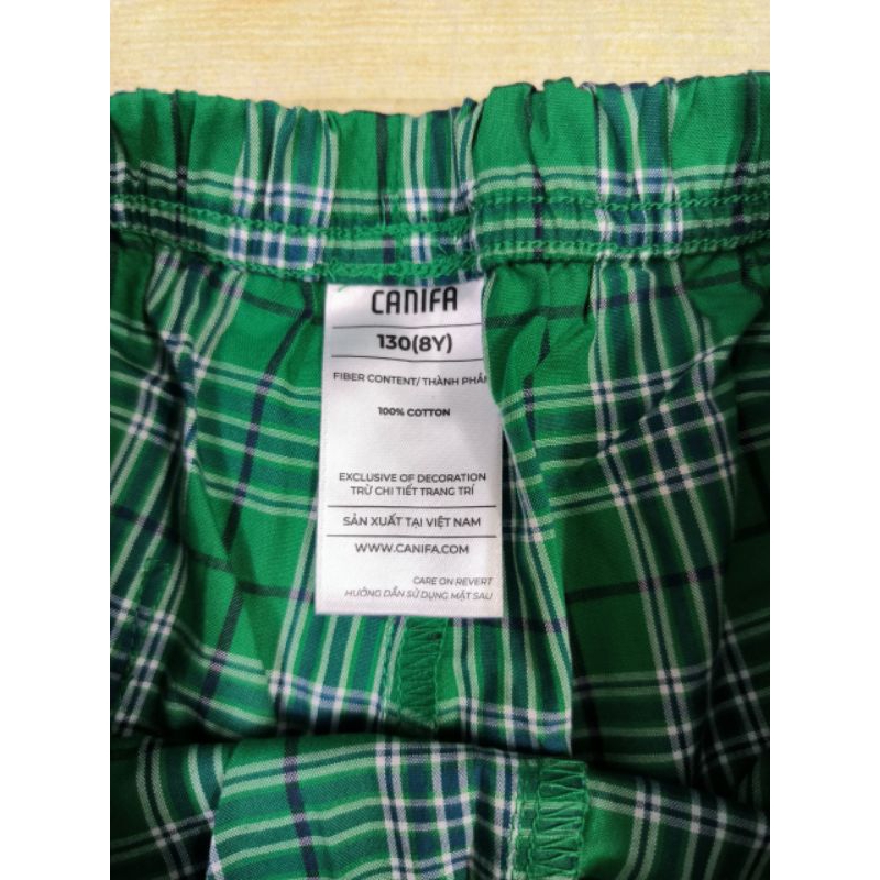 Pack 2 quần đùi mặc nhà chất thô cotton bé trai Canifa