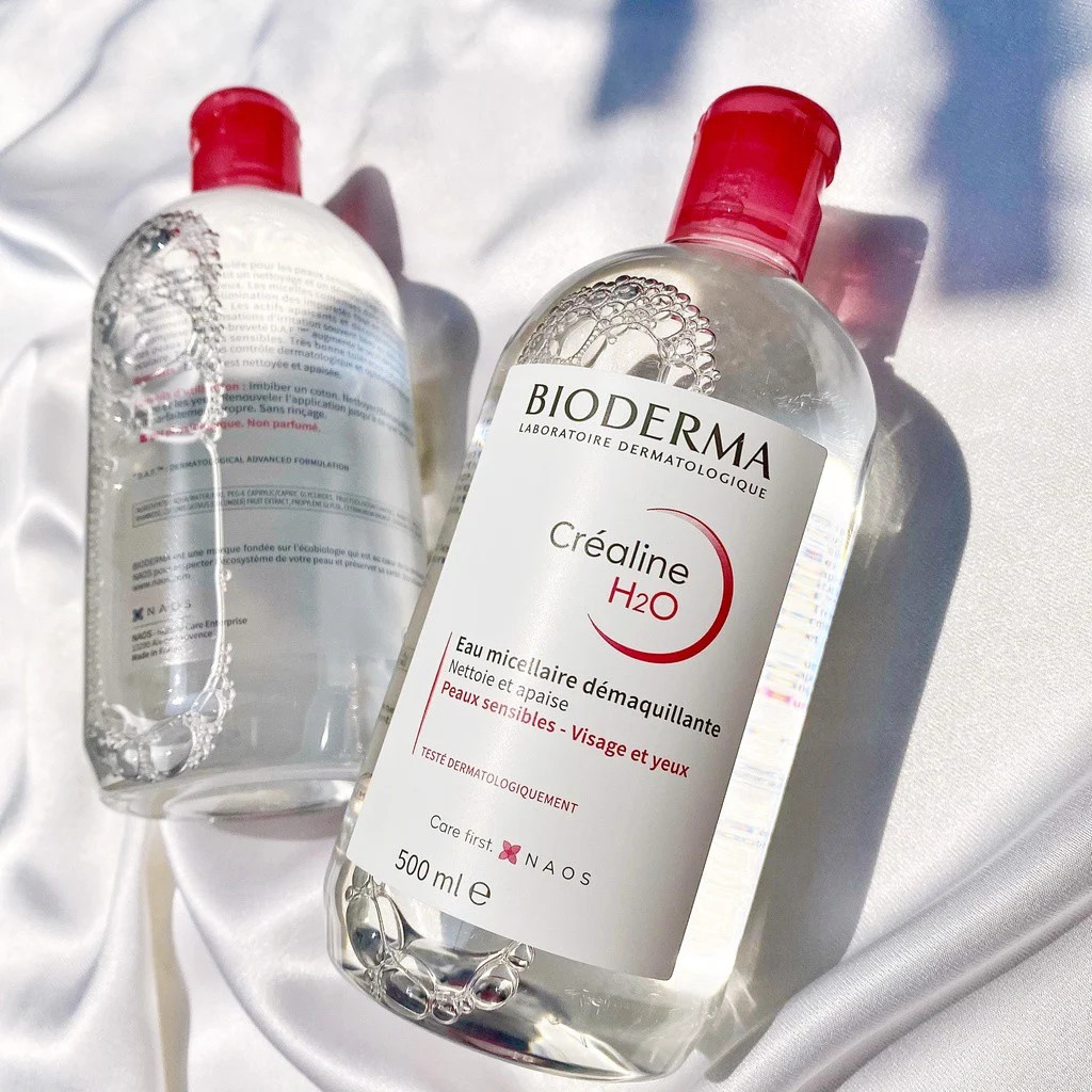 Nước Tẩy Trang Bioderma Sensibio H2O 500ml Màu Hồng Chính Hãng Cho Da Nhạy Cảm Hoặc Da Thường