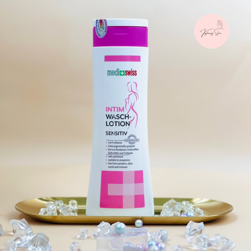 Dung dịch vệ sinh mọi người lành tính kể cả phụ nữ mang thai, sau sinh MEDI + SWISS INTIM WASCHLOTION SENSITIV 300ml
