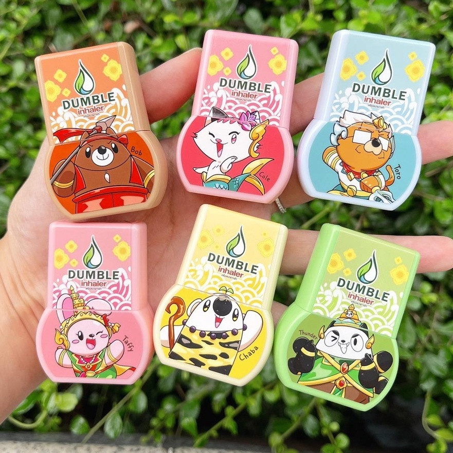 Ống hít thảo dược Thái Lan Dumble thông nghẹt mũi nhiều hình dễ thương