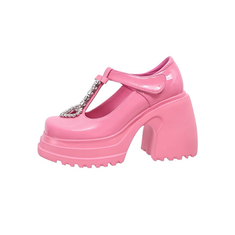 ORDER 🩷 Giày chunky dây đá tim đế cao su 10cm 32-40