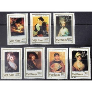 Tem sưu tập Việt Nam MS 588 Triển lãm tem Thế giới tại London Danh hoạ châu Âu 1990 ( 7 tem )