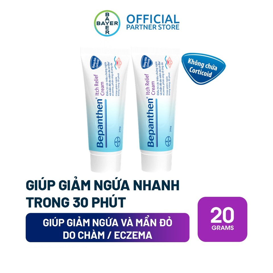 Kem Giảm Ngứa Bepanthen Itch Relief Cream 20G + Tặng Túi Pouch Cá Nhân