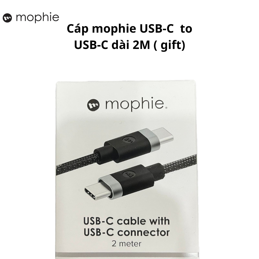 Dây cáp Mophie USB-C to USB-C dài 2M ( quà tặng không bán)