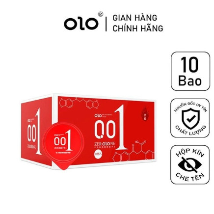 bao cao su olo đỏ siêu mỏng 001mm hộp 10c