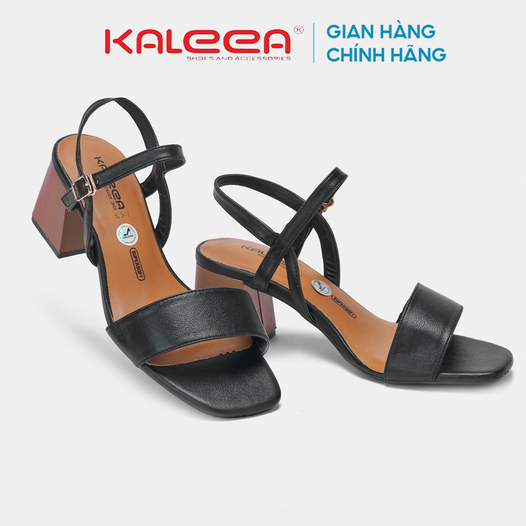 Sandal da nữ gót vuông quai mảnh đế cao 5p - KALEEA K512