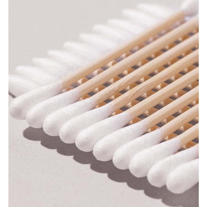 Hộp 300 Tăm Bông Ngoáy Tai 2 Đầu Vệ Sinh Tai, Mũi Kháng Khuẩn  - Bông Lấy Ráy Tai