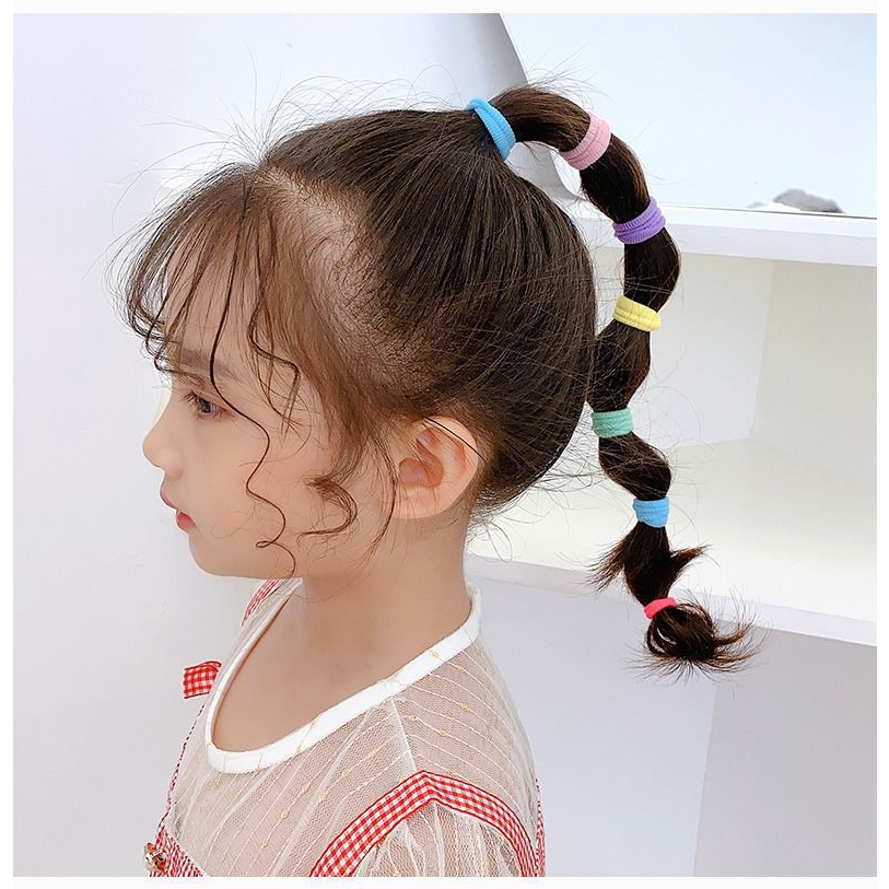 Túi 500 Thun Buộc Tóc Trẻ Em Nhiều Màu Sắc - Chun Cột Tóc Cho Bé Siêu Dễ Thương