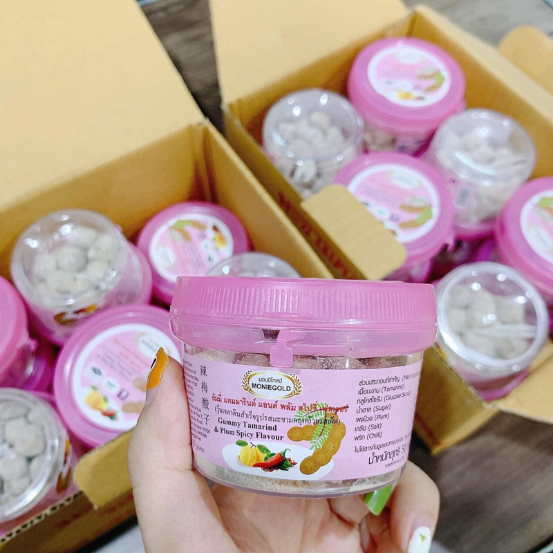 Kẹo Me Dẻo Xí Muội MONIEGOLD Thái Lan hũ 50g